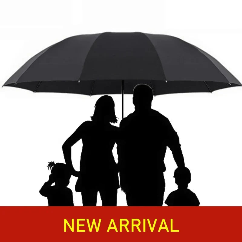 Ombrello pieghevole unisex super grande antivento per pioggia e sole