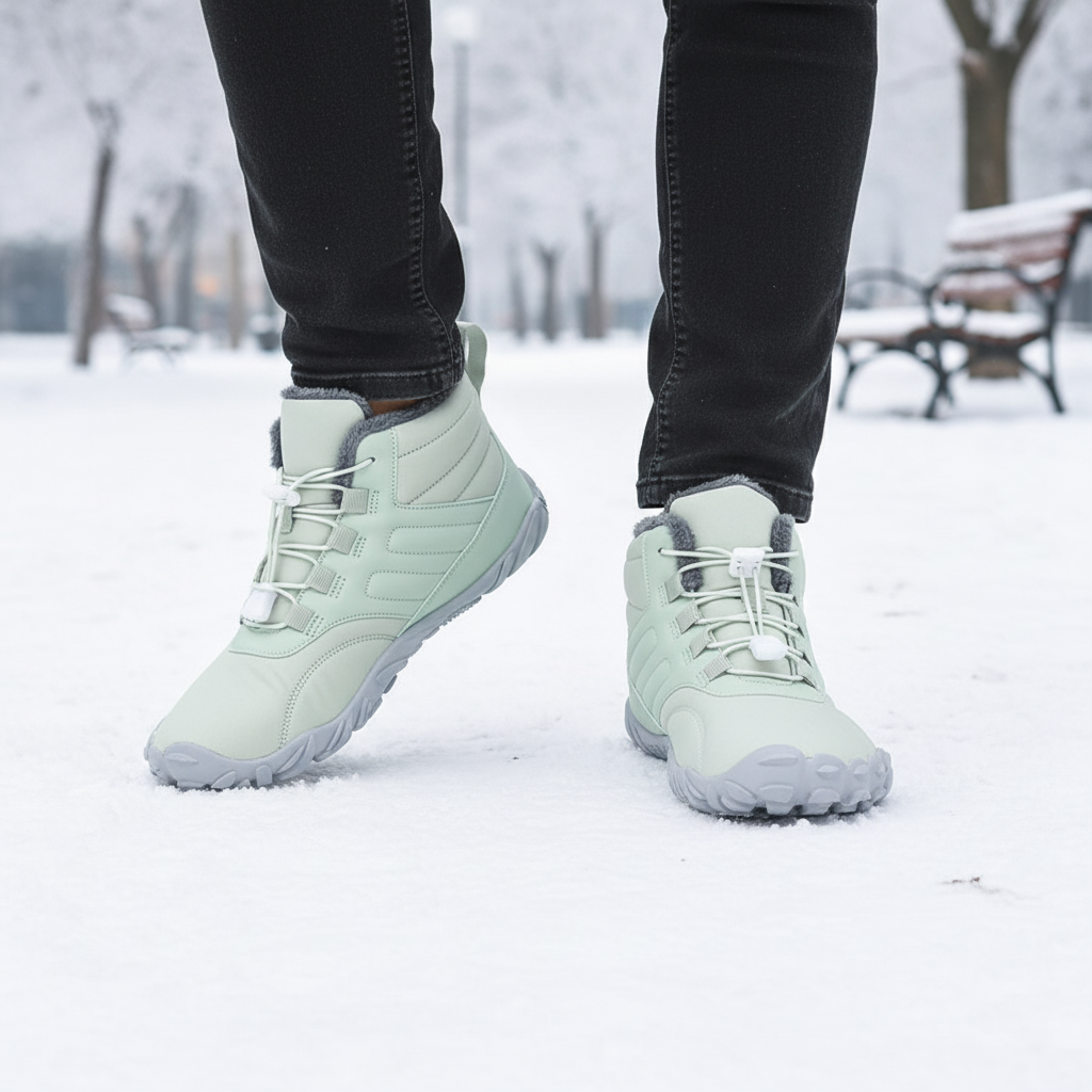 Scarponi da neve invernali unisex impermeabili a piedi nudi