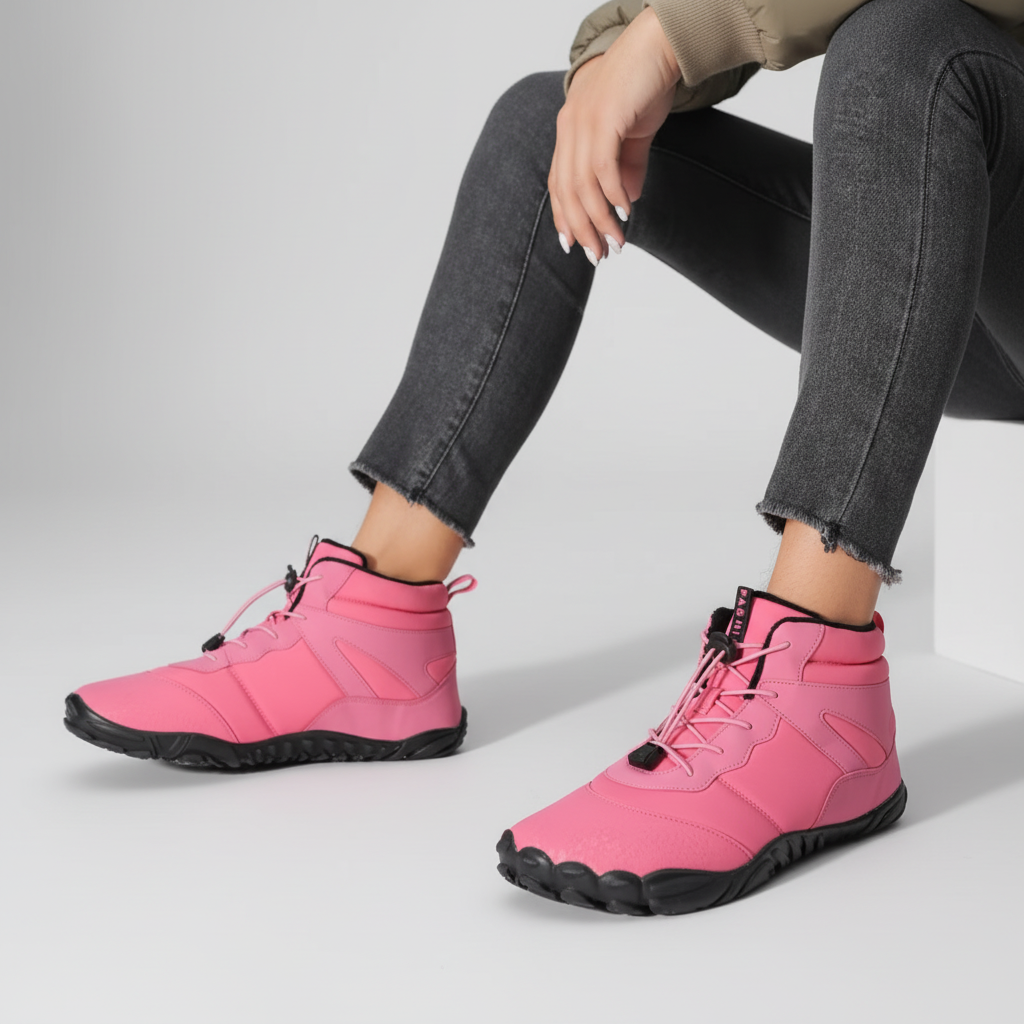 Scarponi da neve invernali unisex impermeabili a piedi nudi