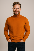 Maglione dolcevita dai colori vivaci da uomo