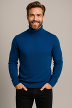Maglione dolcevita dai colori vivaci da uomo