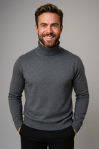 Maglione dolcevita dai colori vivaci da uomo