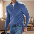 Herren V Ausschnitt Pullover Strickpullover Langarm Casual