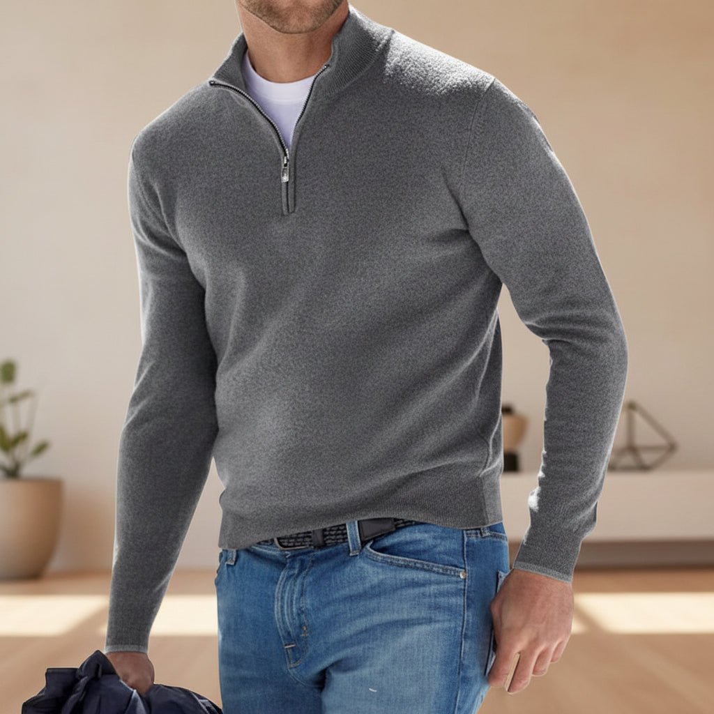 Herren V Ausschnitt Pullover Strickpullover Langarm Casual