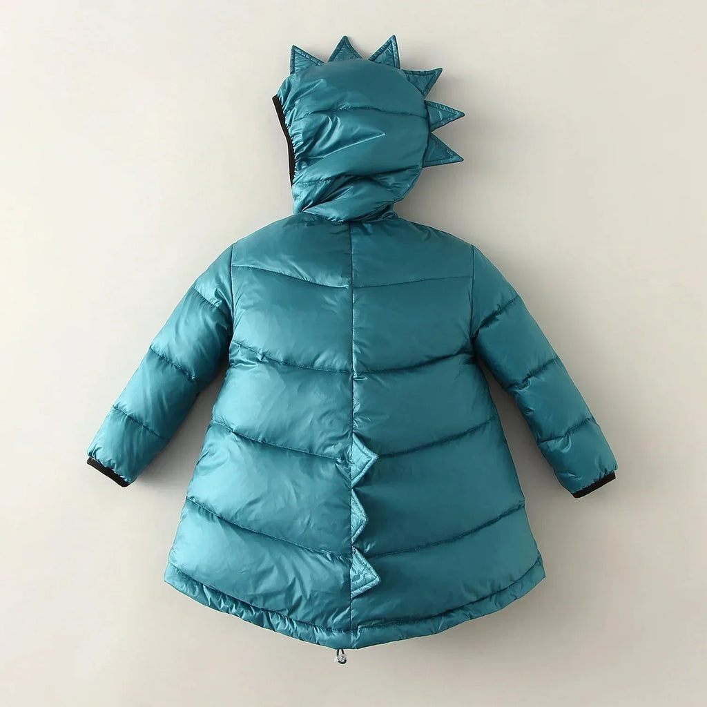 Piumino Dino per bambini - Cappotto invernale caldo e giocoso