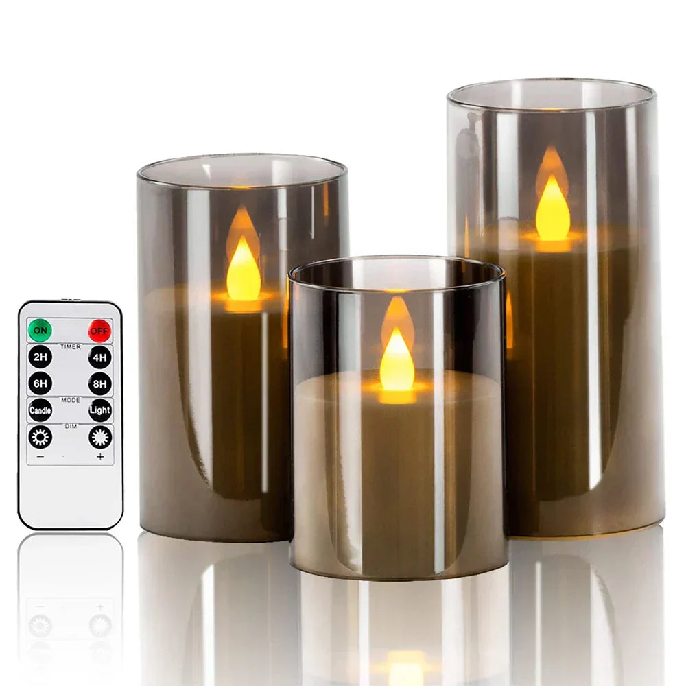 Set di candele LED senza fiamma realistiche