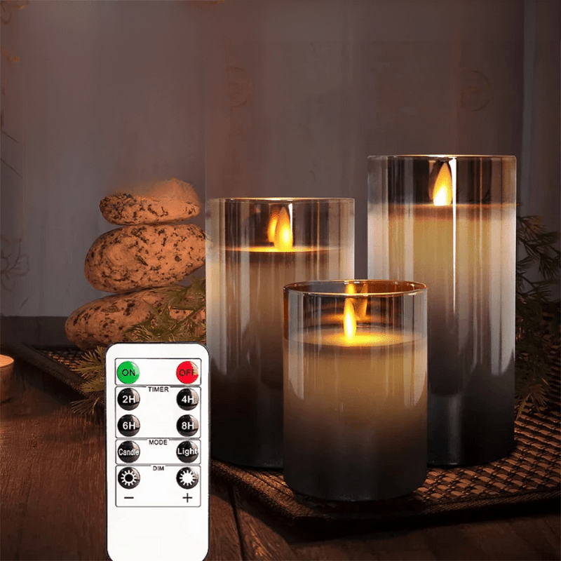 Set di candele LED senza fiamma realistiche