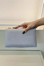 Pochette da sera | Design con manico in velluto nero dorato