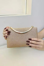 Pochette da sera | Design con manico in velluto nero dorato