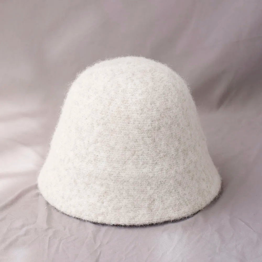 Cappello da pescatore da donna, cappello da pescatore pieghevole in lana per la stagione fredda, cappello da pescatore vintage, berretto da viaggio morbido e caldo
