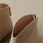 Stivaletti a punta da donna - Stile da ufficio slip-on con tacco basso