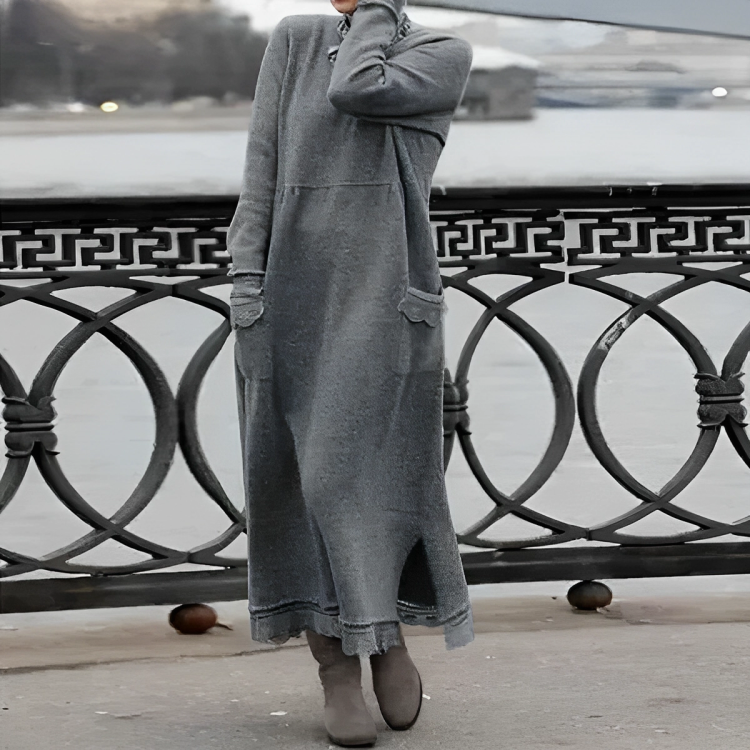 Abito lungo invernale casual da donna per uno stile accogliente