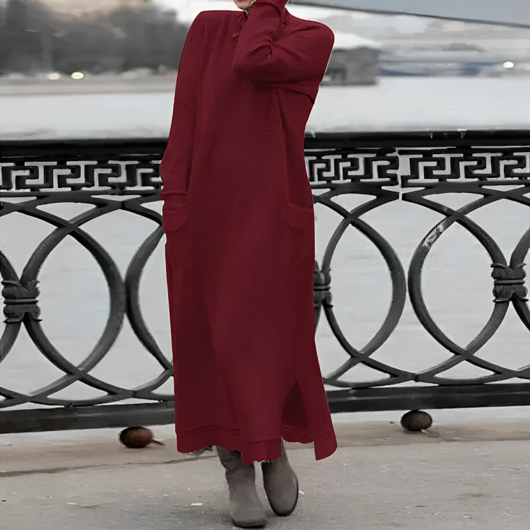 Abito lungo invernale casual da donna per uno stile accogliente