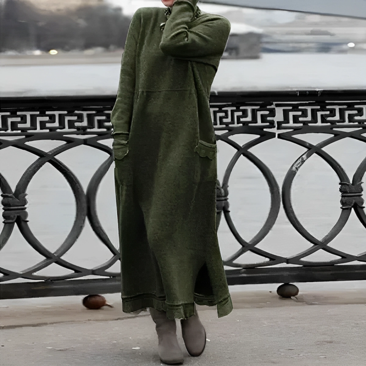 Abito lungo invernale casual da donna per uno stile accogliente