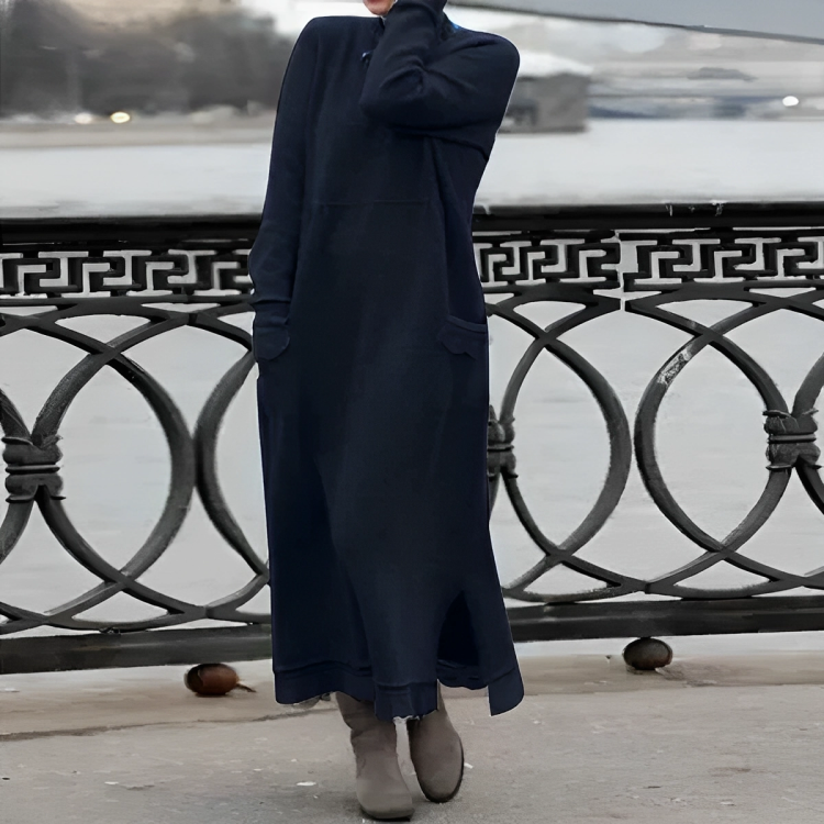 Abito lungo invernale casual da donna per uno stile accogliente