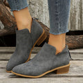 Stivali slip-on casual con tacco basso da donna
