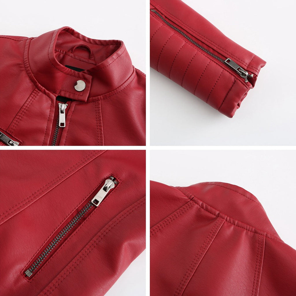 Giacca da moto chic edgy da donna per uno stile disinvolto