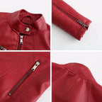 Giacca da moto chic edgy da donna per uno stile disinvolto