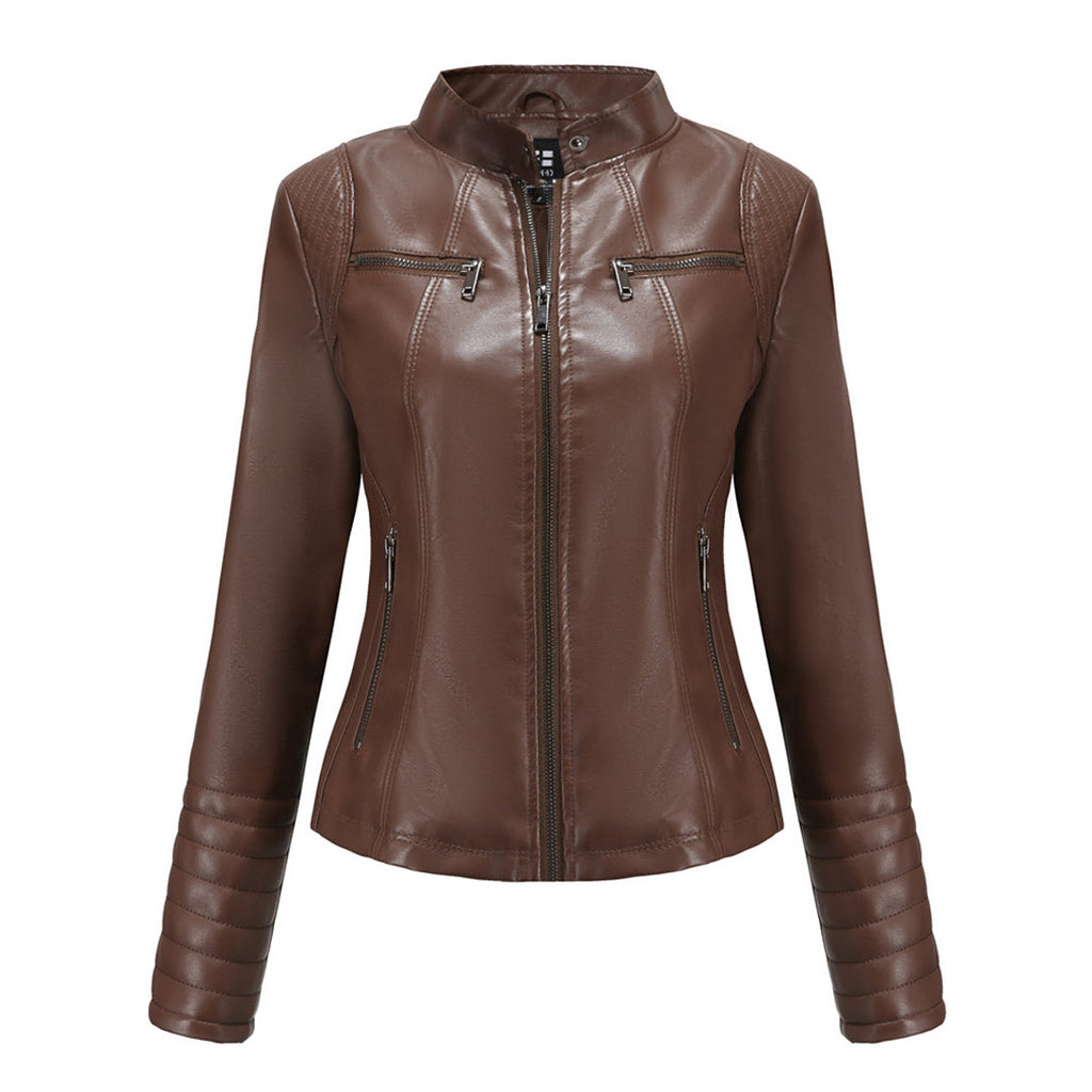 Giacca da moto chic edgy da donna per uno stile disinvolto