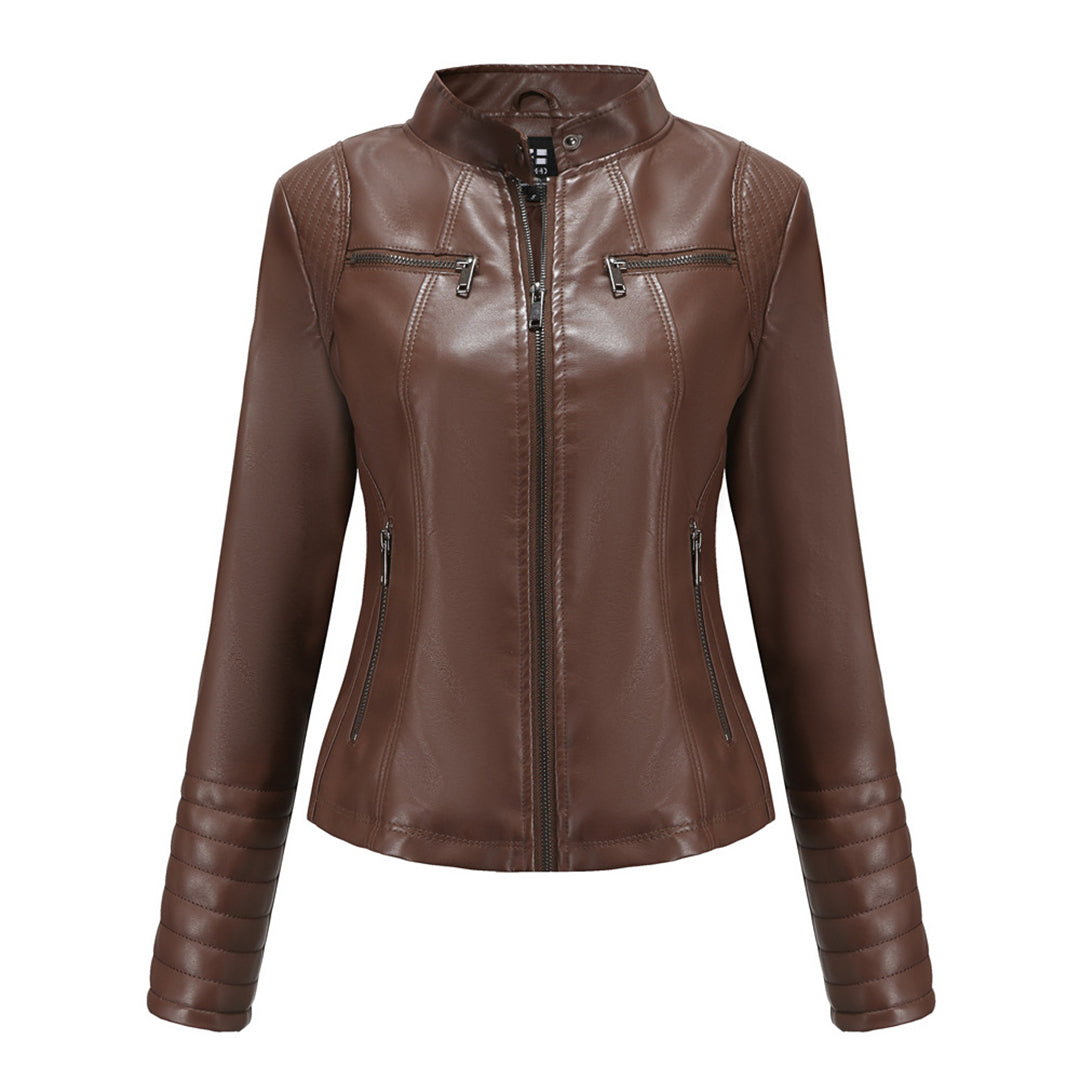 Giacca da moto chic edgy da donna per uno stile disinvolto