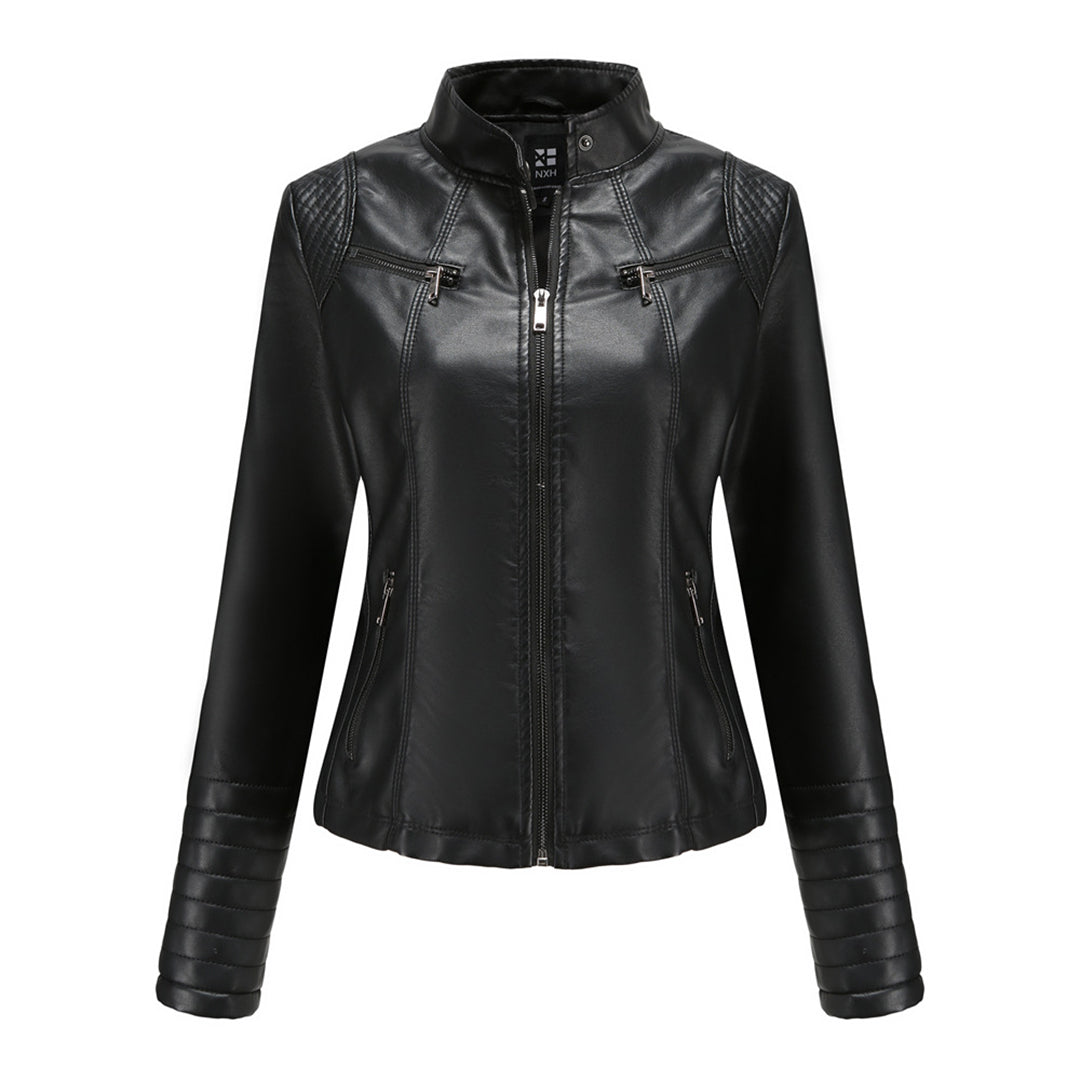 Giacca da moto chic edgy da donna per uno stile disinvolto