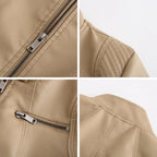 Giacca da moto chic edgy da donna per uno stile disinvolto