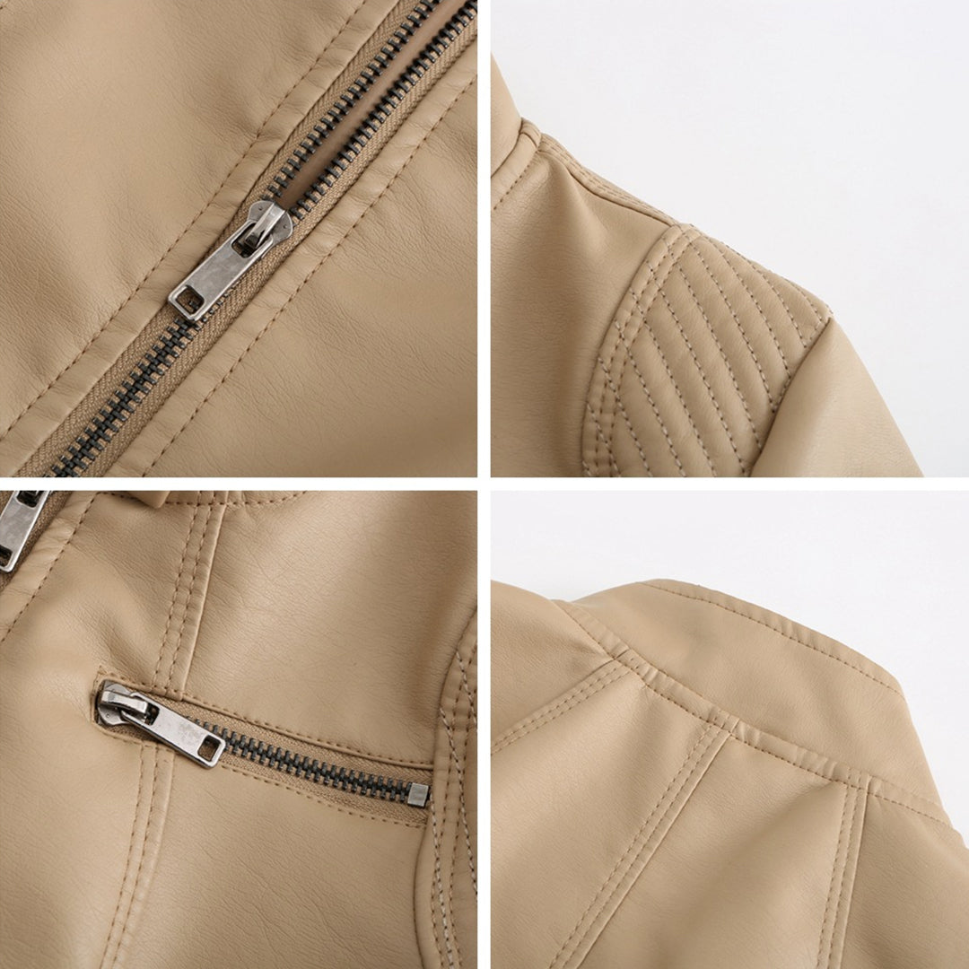 Giacca da moto chic edgy da donna per uno stile disinvolto