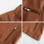 Giacca da moto chic edgy da donna per uno stile disinvolto