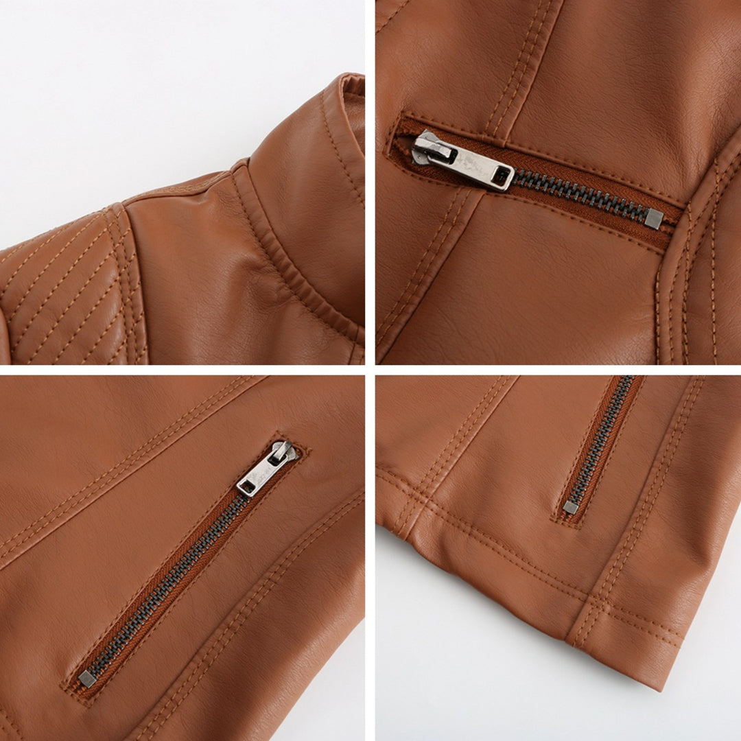 Giacca da moto chic edgy da donna per uno stile disinvolto
