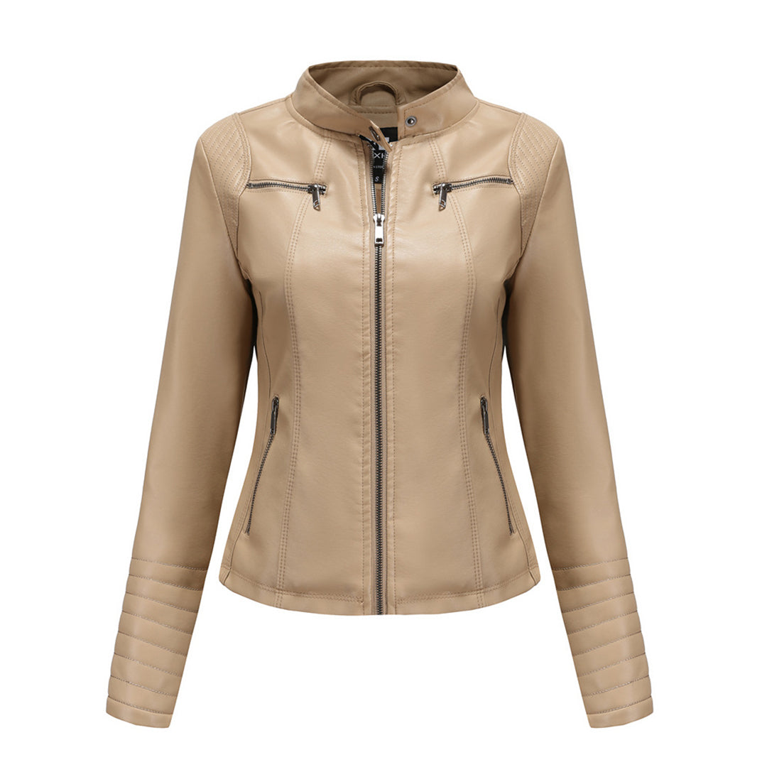 Giacca da moto chic edgy da donna per uno stile disinvolto