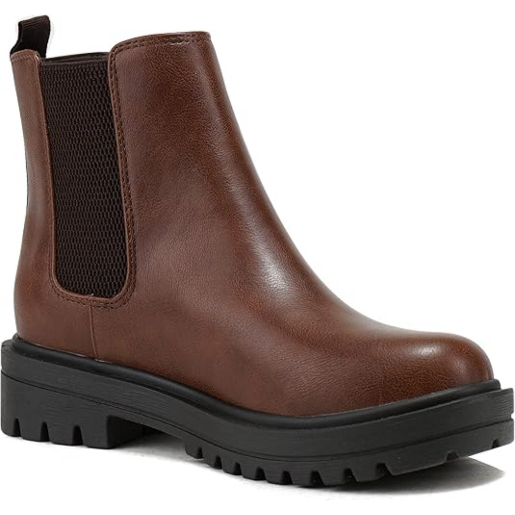 Stivaletti Chelsea chic con tacco basso da donna