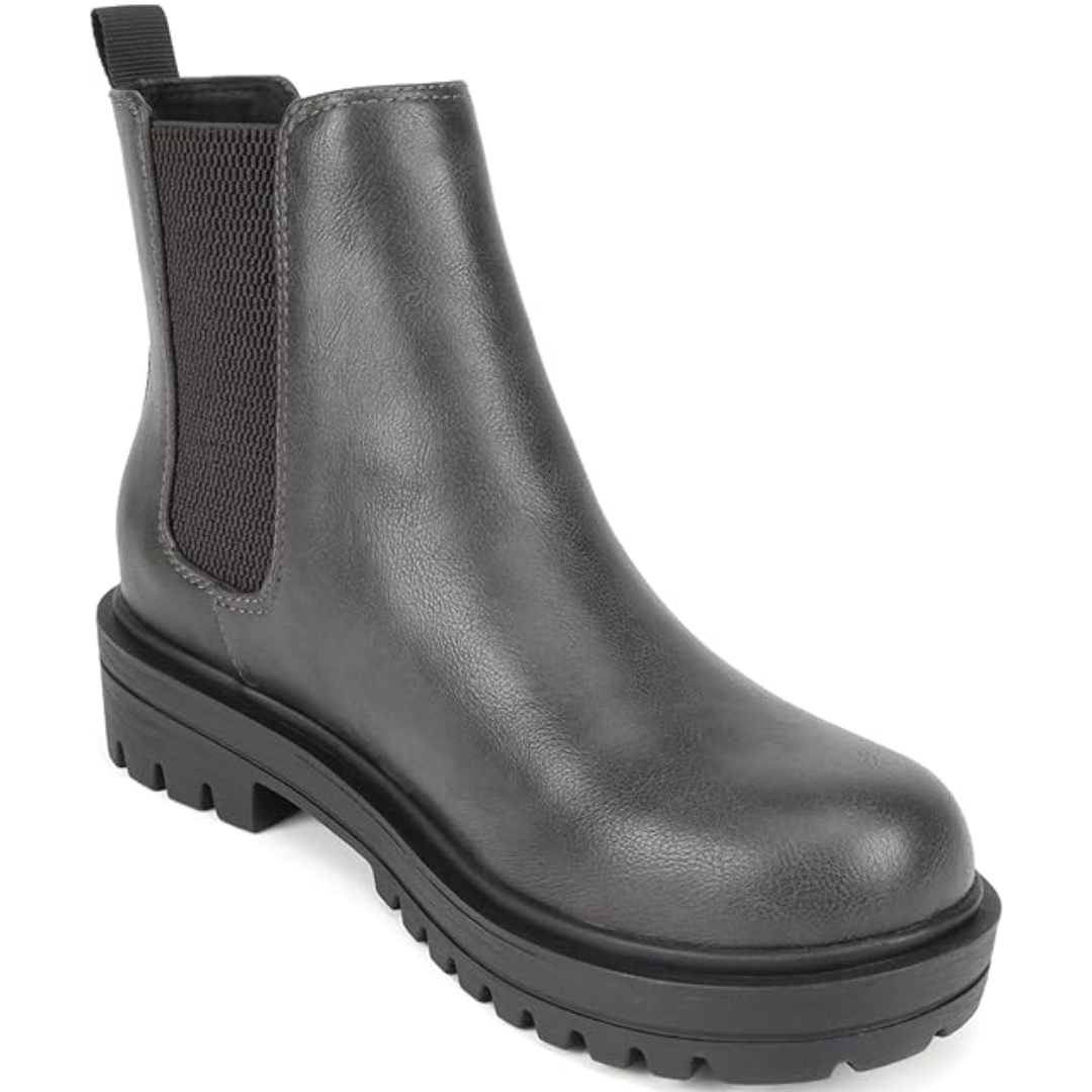 Stivaletti Chelsea chic con tacco basso da donna