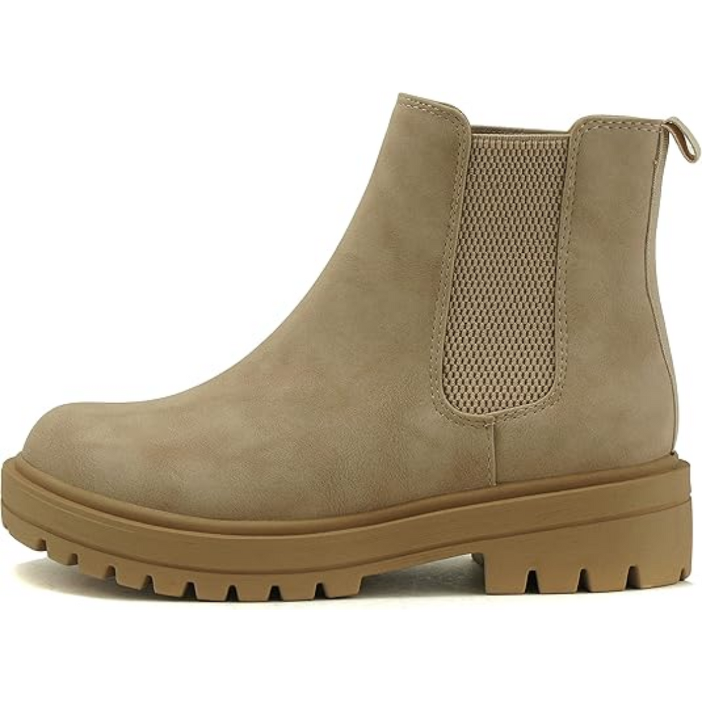 Stivaletti Chelsea chic con tacco basso da donna
