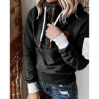 Felpa con cappuccio e zip da donna, vestibilità comoda, stile casual quotidiano