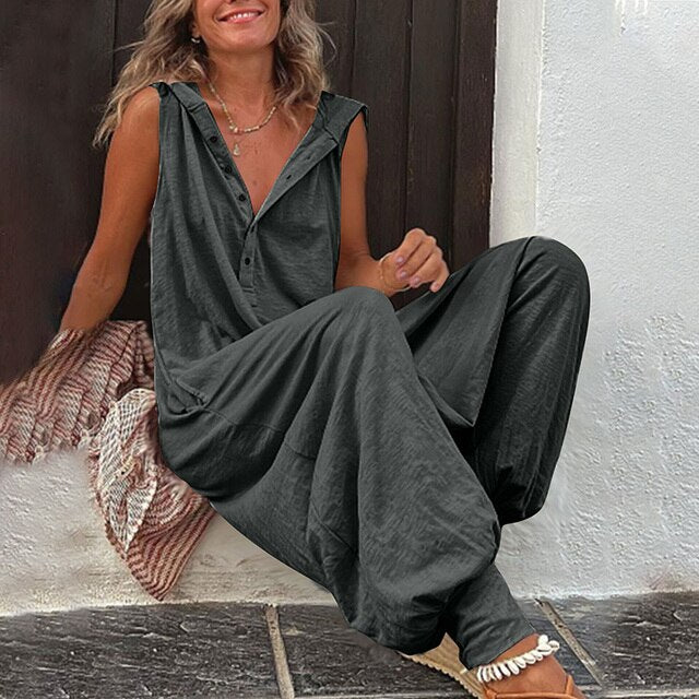 Tuta comoda e ampia da donna: stile versatile per tutti i giorni