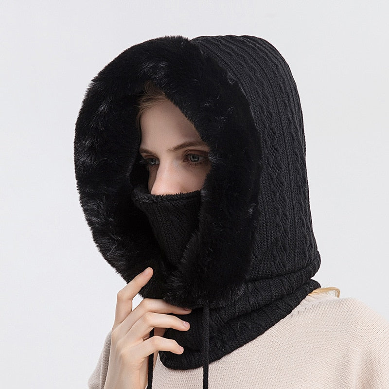 Sciarpa e cappello invernali 3 in 1 da donna: resta accogliente e chic