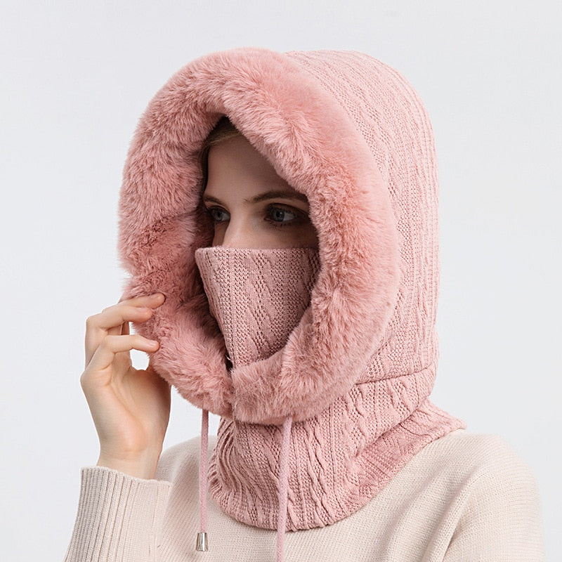 Sciarpa e cappello invernali 3 in 1 da donna: resta accogliente e chic