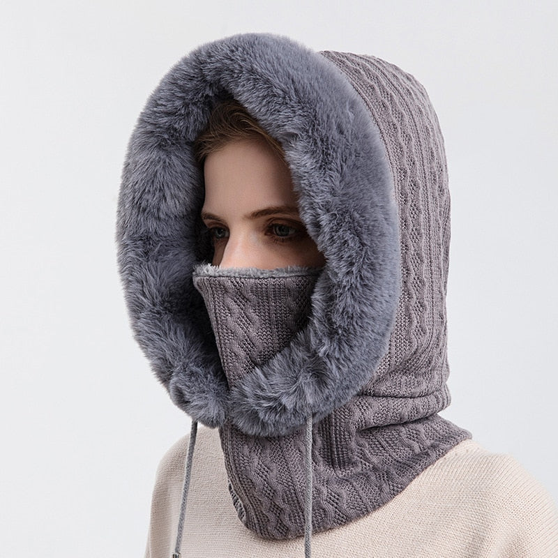 Sciarpa e cappello invernali 3 in 1 da donna: resta accogliente e chic