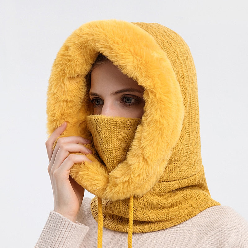 Sciarpa e cappello invernali 3 in 1 da donna: resta accogliente e chic