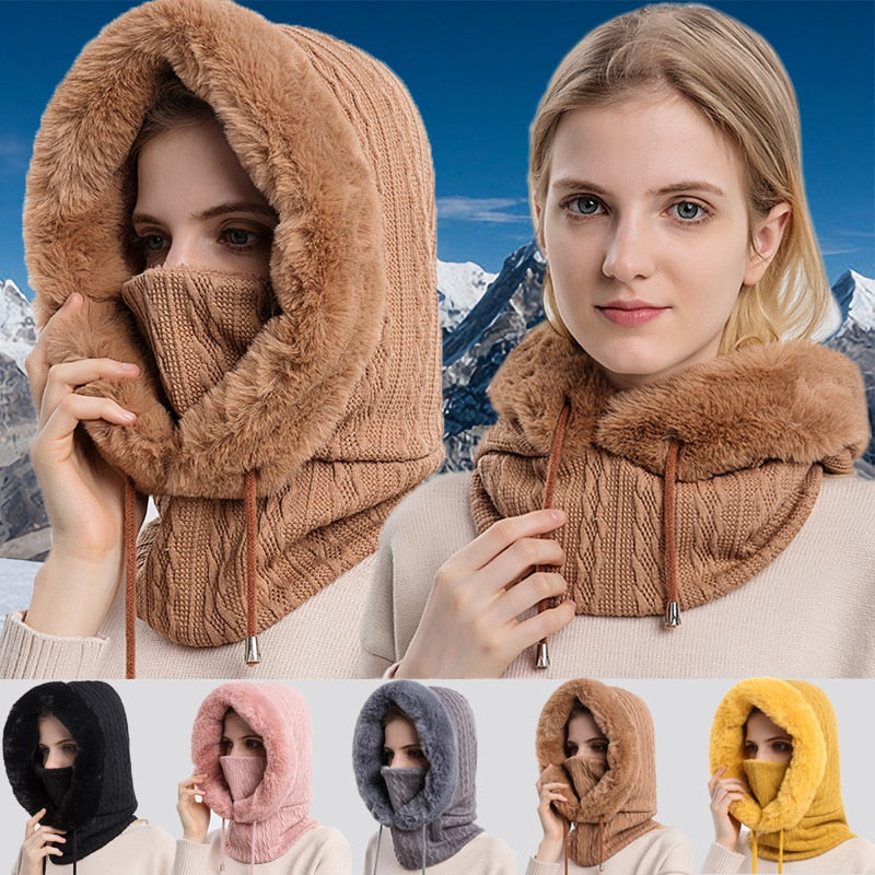 Sciarpa e cappello invernali 3 in 1 da donna: resta accogliente e chic