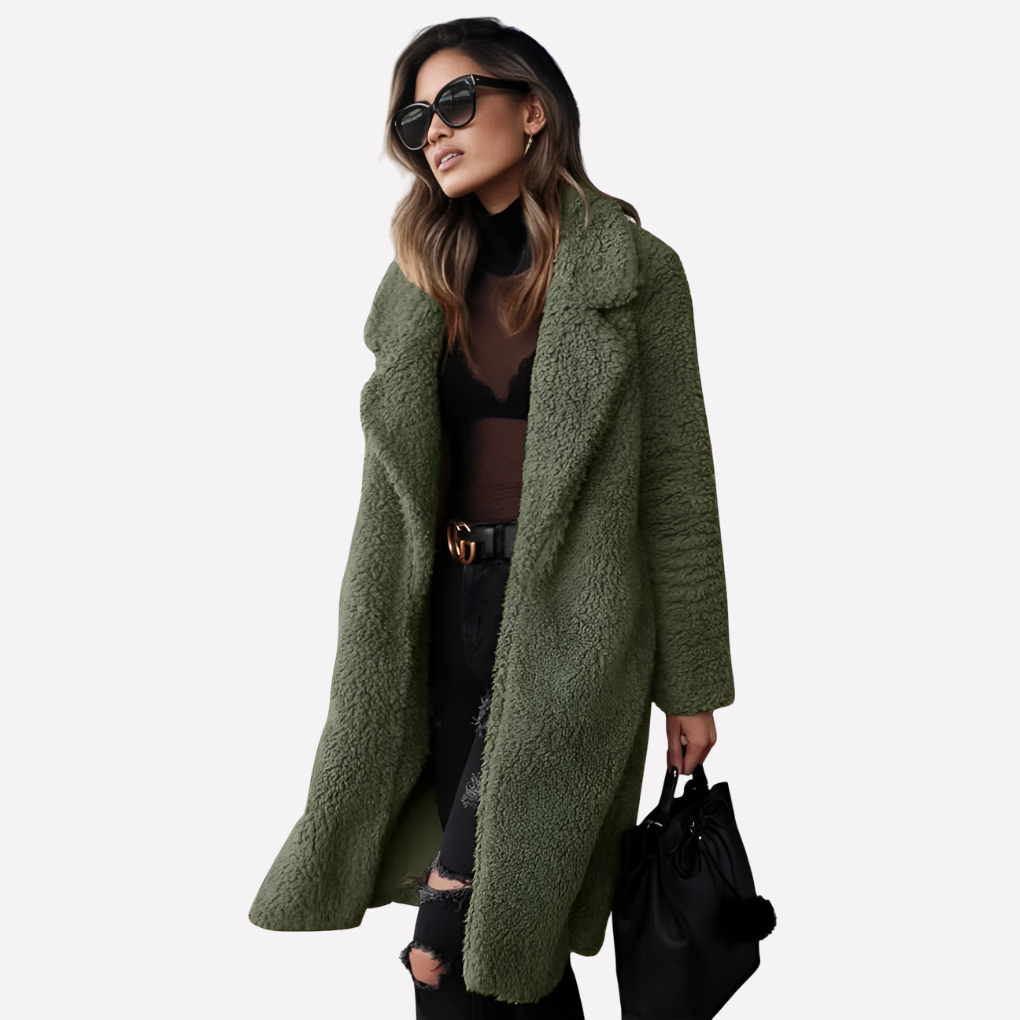 Cappotto Teddy lungo e accogliente da donna