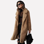 Cappotto Teddy lungo e accogliente da donna