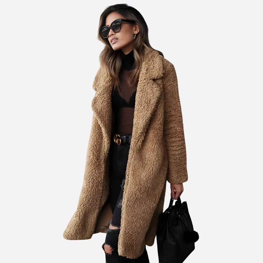 Cappotto Teddy lungo e accogliente da donna