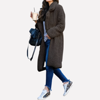 Cappotto Teddy lungo e accogliente da donna