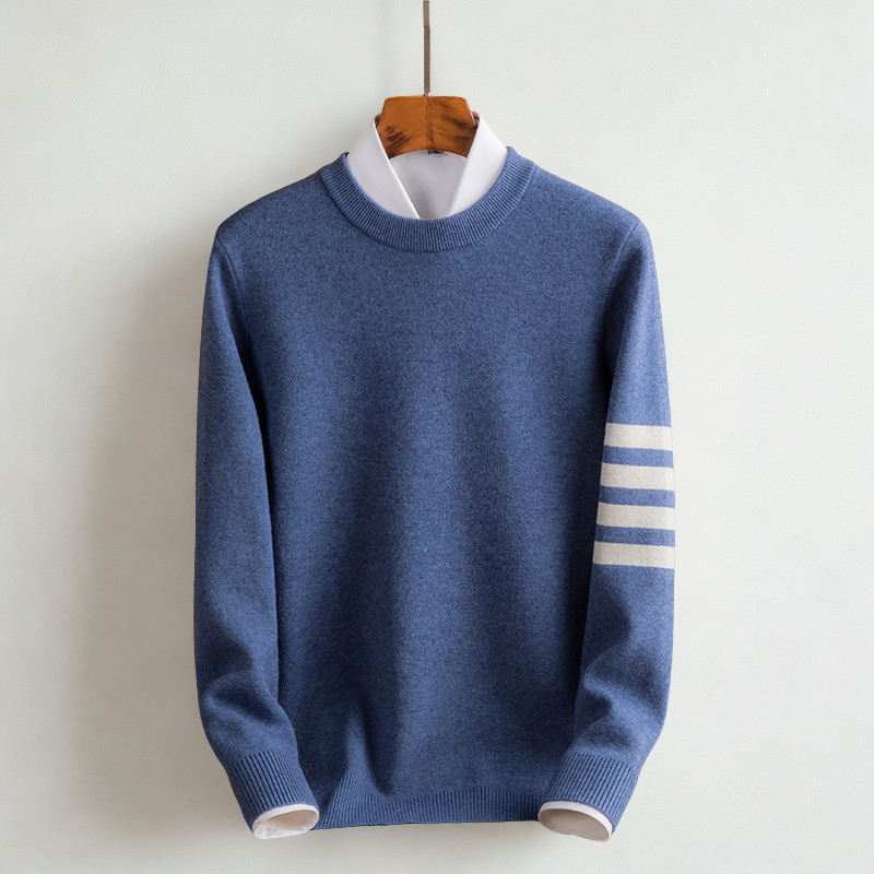 Comodo maglione pullover a righe da donna