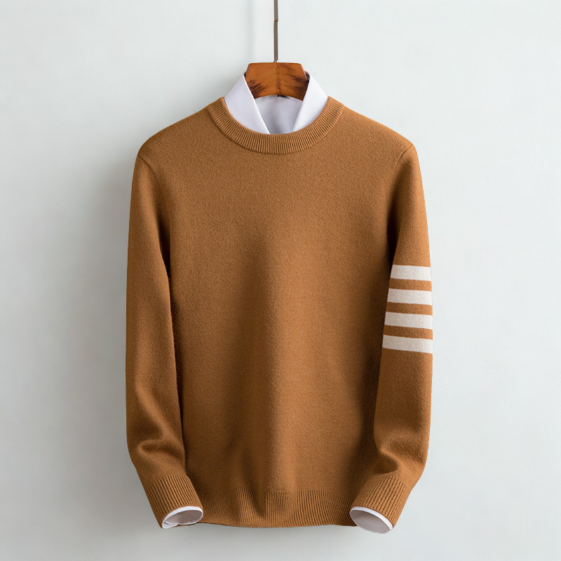 Comodo maglione pullover a righe da donna