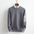 Comodo maglione pullover a righe da donna
