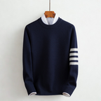 Comodo maglione pullover a righe da donna
