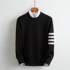 Comodo maglione pullover a righe da donna