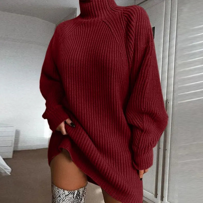Accogliente abito dolcevita da donna per il calore invernale